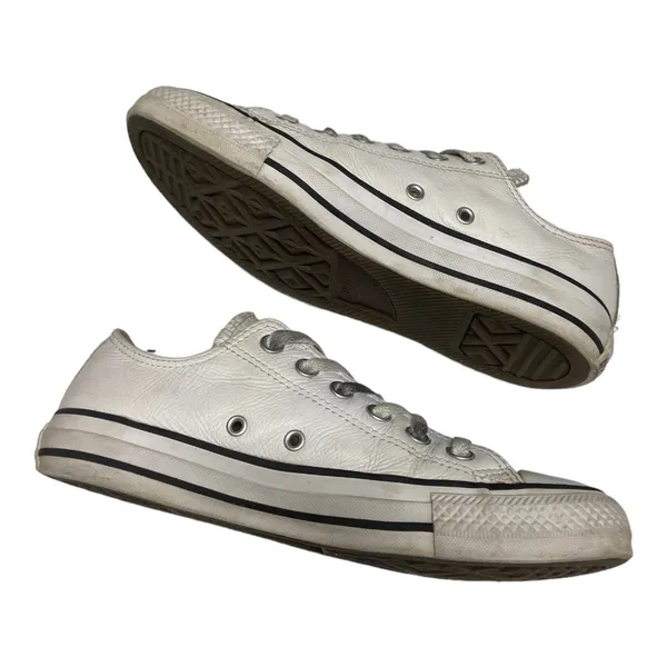 Converse Unisex Shoes 109058 Sz 7 Chuck Taylor All Star White Leather Low Top‎ - Image 2