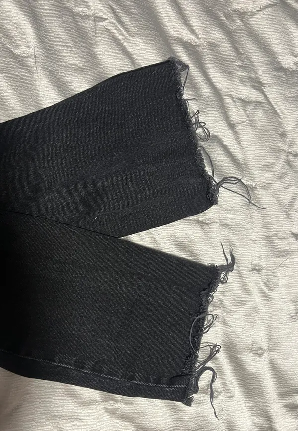 Abercrombie The Kick Flare Ultra High Rise Jeans - Black - Image 8