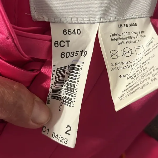 Alfred Angelo Pink and Orange strapless gown, size‎ 2 C30 - Image 10