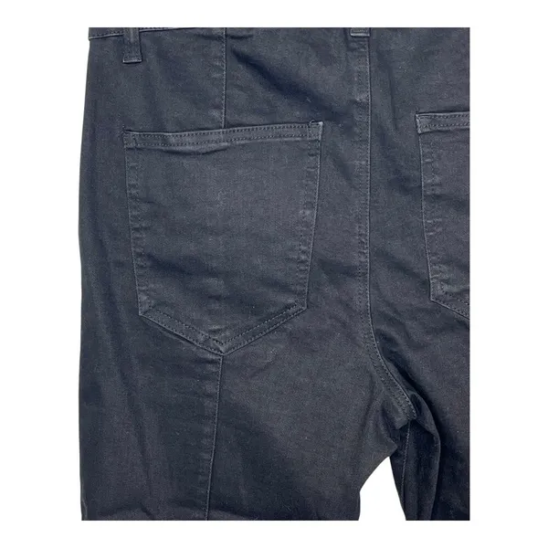 For The Republic Wide Leg Jeans Womens 8 Black Seam Detail Ankle Zip High‎ Rise - Image 9