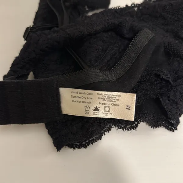 Black Lace Bralette Size M - Image 4