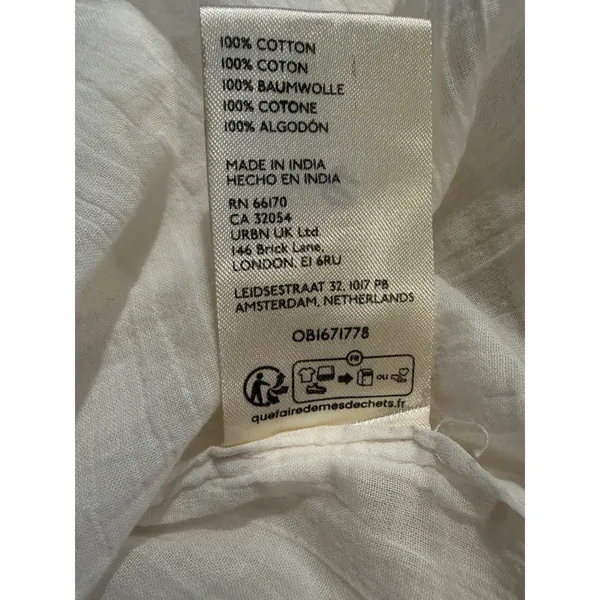 Free People We The Free Float‎ Away Shirt White Cotton Boho XS NWT Festival chic - Image 10