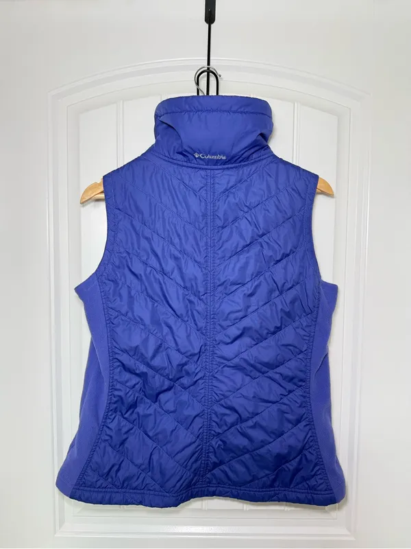 Columba Sportswear Large Purple FQuilted Fleece Vest Cabincore Granolagirl Y2K - Image 2
