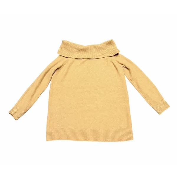 Express Sweater Womens S Tan Novelty Button‎ Off The Shoulder Oversized NWT - Image 3