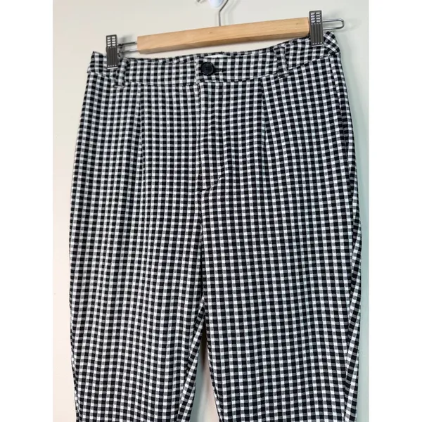 Maeve‎ by Anthropologie Gingham Check Pants Women's Size 2 Black White - Image 5