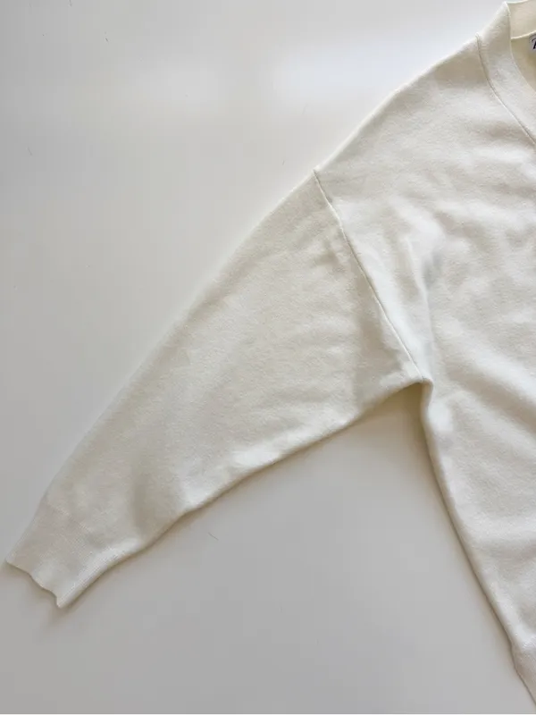 Zara V-Neck Oversized Cardigan Size Small Cream - Image 5
