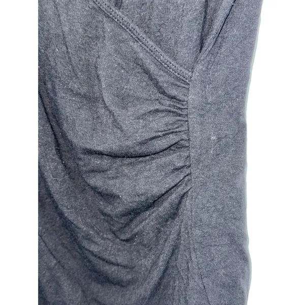 Abercrombie & Fitch Black Ruched Wrap V-Neck Short Sleeve Bodysuit Womens Size M - Image 5