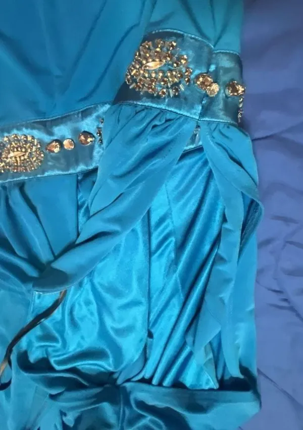 Laundry by Shelli Segal Electric Blue Beaded Waist Mini Dress - Image 9