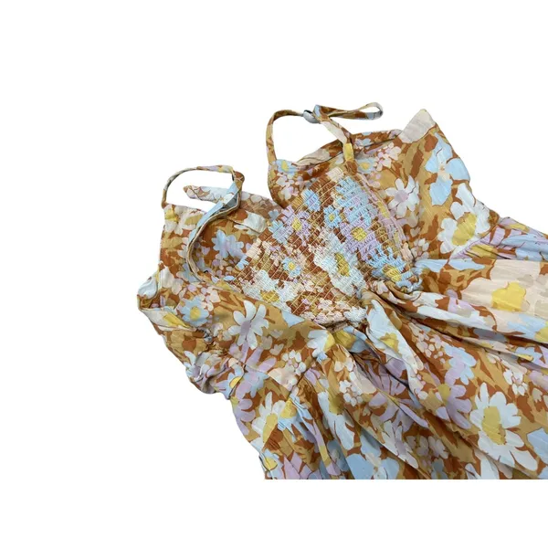 Gap Floral Dress Women Small Daisy Tiered Tie Front Cutout CottageCore Whimsical - Image 5