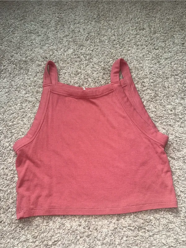 LA Hearts (PacSun) - Ribbed High Neck Tank Top - M, Peach - Image 2