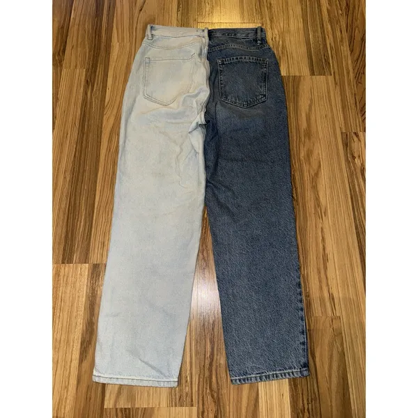 PacSun Women's 27 Half Bleached High Rise‎ Straight Jeans - Image 7