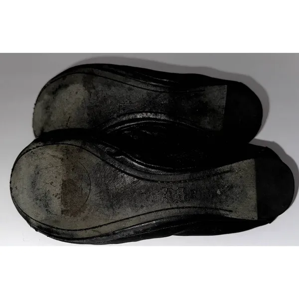 Tory Burch Black Leather Ballet Flats‎ with Patent Toe Size 9M - Image 5
