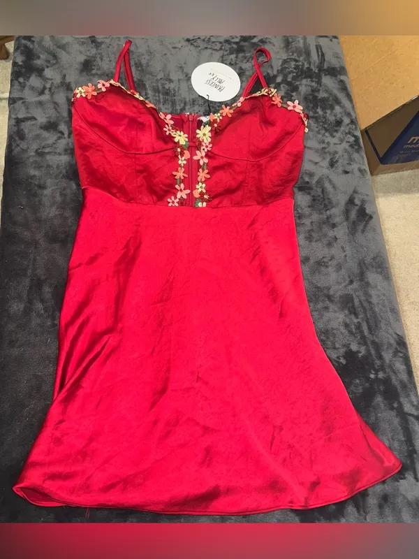 Princess Polly Tamal Mini Dress in Burgundy Size 6 New with tag - Image 10