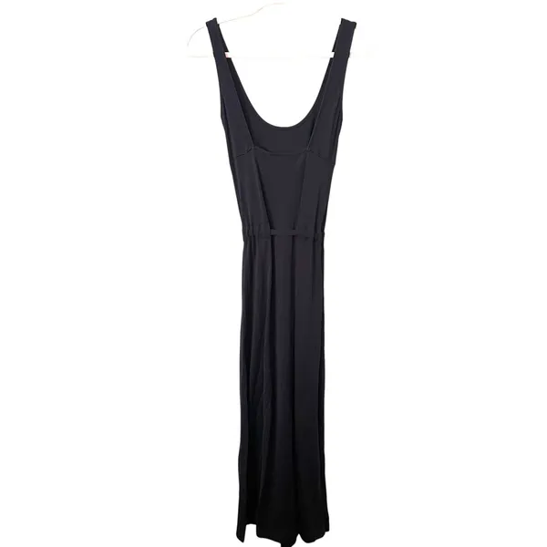 ICEBERG Tie Waist Classic Midi‎ Dress Black Sz 42 (Medium) - Image 4