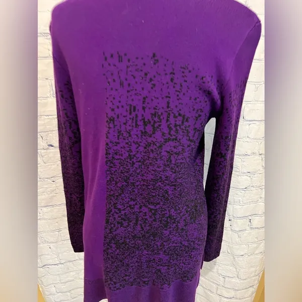 Grace Purple And Black Long Sleeve Rayon Polyester Blend Sweater Size Large - Image 5
