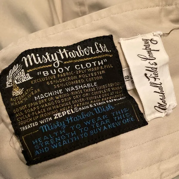 Misty Harbor Ltd. “Buoy Cloth” Marshall Fields Beige Button Down Sz 18R - Image 5