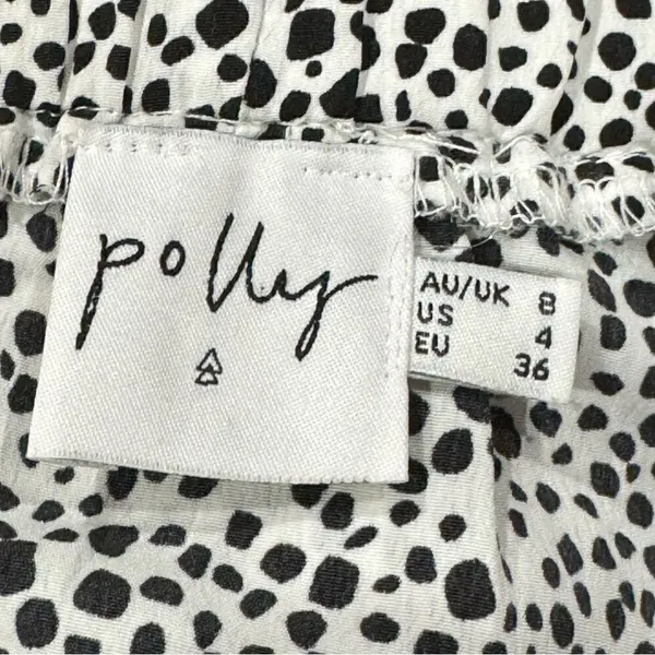 Princess Polly White and Black Dots Skirt Women’s 4 - Image 2