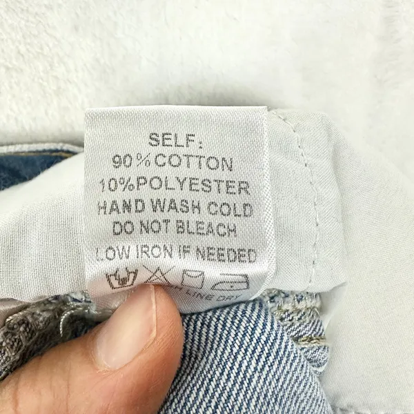 Bohme Kadie High Rise Baggy Jeans Light Wash Size Small NWT Button Cuff Rigid - Image 10