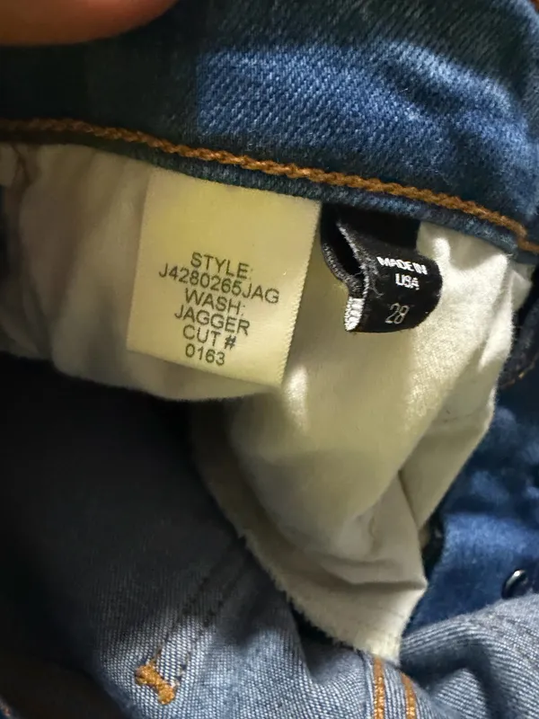 NWOT Veronica Beard Carolyn 10" baby boot high-rise jeans blue & gold tuxedo stripes size 28 - Image 7