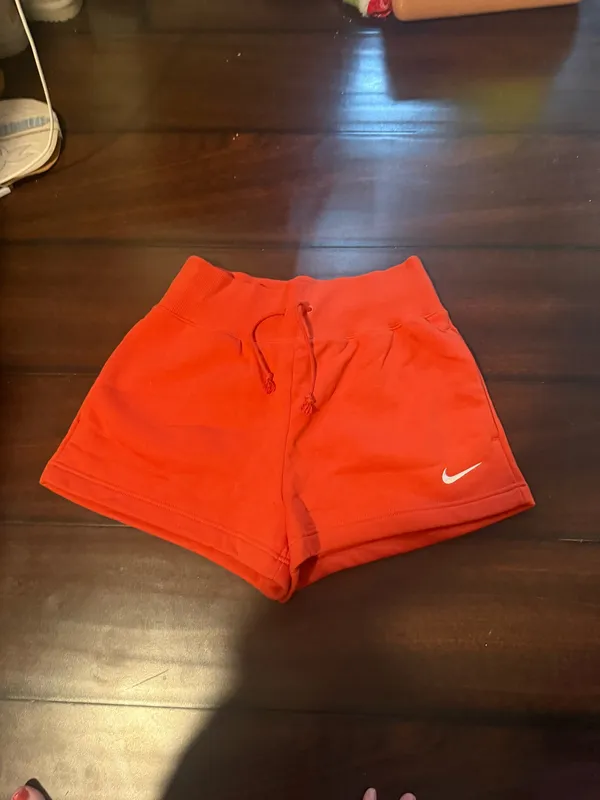Nike Women's phoenix fleece knit shorts rust orange - Image 3