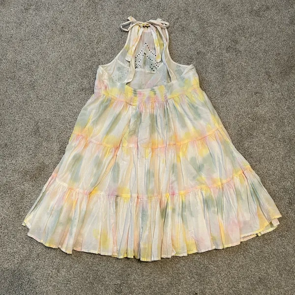 URBAN‎ OUTFITTERS head in the clouds Tie Dye Tiered Halter Mini Dress XS - Image 7