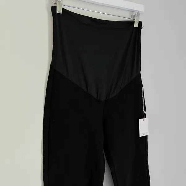 NWT Women’s Full Panel Maternity Leggings in Black Size Small - Image 3