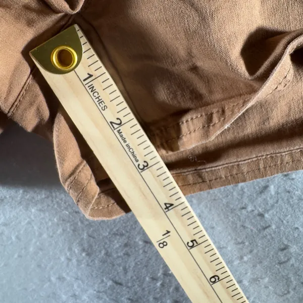 3017 | Pact Organic Cotton Stretch Twill Drawstring Shorts Brown Womens M - Image 5
