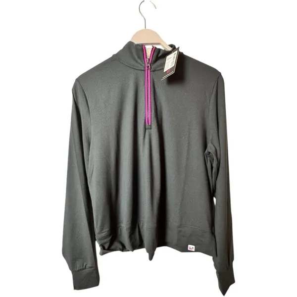 Peloton Athletic Sporty Dream Blend Half Zip Sweater with Pink Accents Sz XL NWT - Image 4