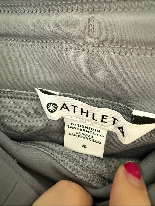 Athleta Trekkie Hiking Skort Gray Blue Built-In Shorts Women’s Size 4 - Image 4