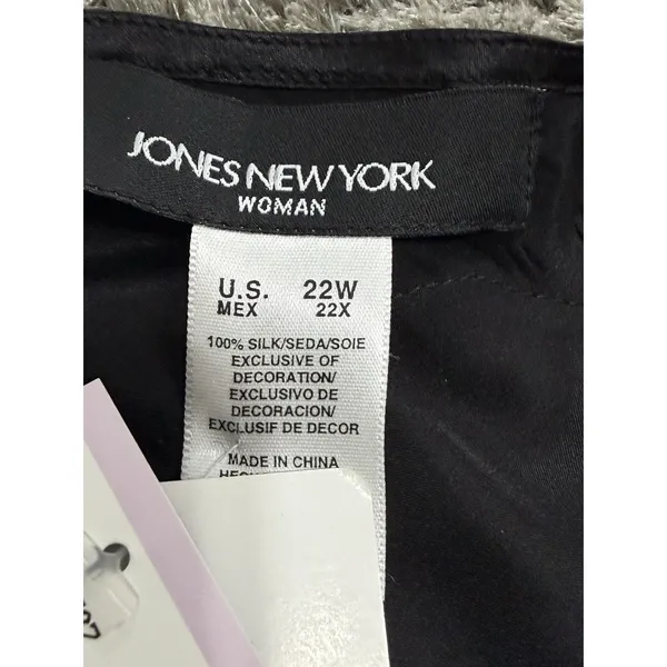 Y2K Jones New York Silk Cami Top Lace Trim Black Whimsigoth Plus Size 22W NWT - Image 9