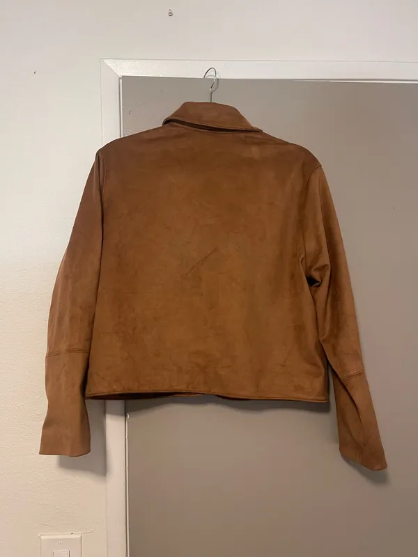 Abercrombie & Fitch Vegan Suede Button Through Jacket - Image 5