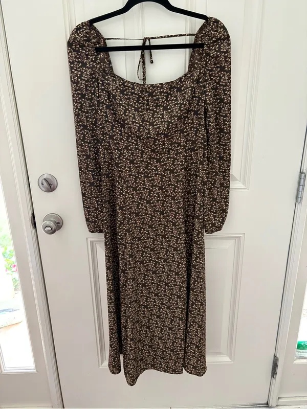 O.p.t. Lenon Midi Dress Size 4 Brown - Image 2
