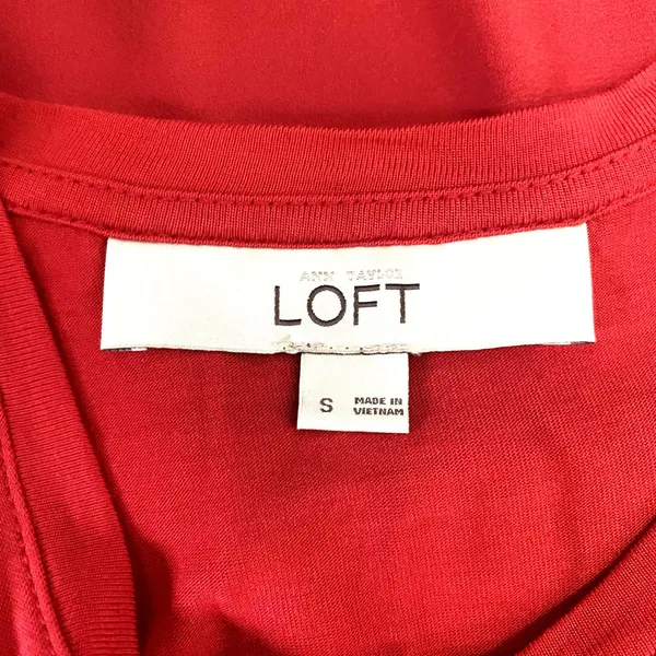 LOFT Hot Pink Tiered Tank Top Layered Hem Business Casual‎ Feminine Size Small - Image 3