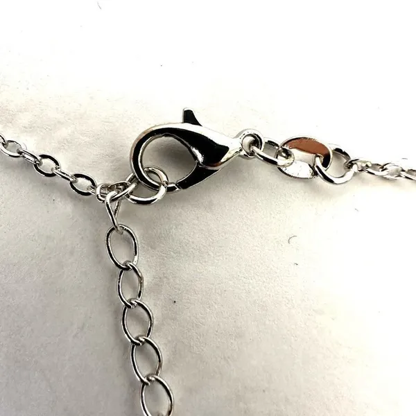 Silver tone and blue tinker bell pendant necklace - Image 4