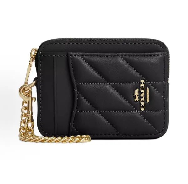 NWT Coach Zip Card Case With Quilting CZ467 - Image 6
