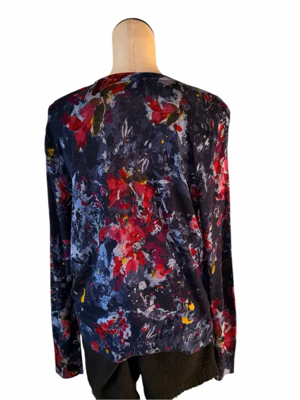 NWT $145 Lauren Ralph Lauren Women's Belting-Print Cotton-Blend Sweater XL - Image 4