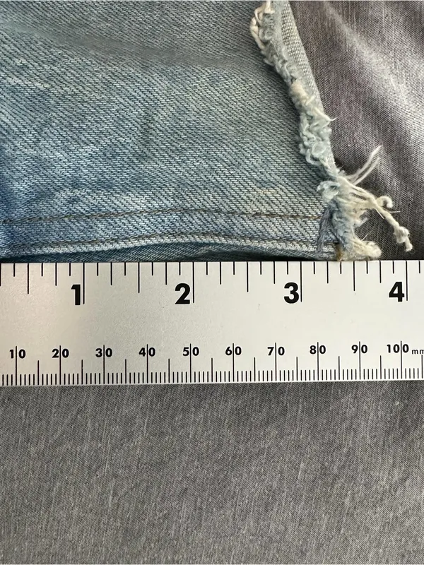 Abercrombie Curve Love High Rise Mom Jean Cutoff Shorts 33/16 Light Wash - Image 8