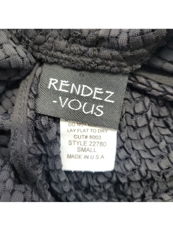 Rendezvous Black Knit Swim Coverup Size Small - Image 5