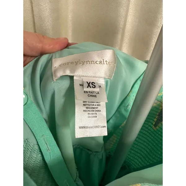 Anthropologie Corey Lynn Calter Floral Midi Dress - Mint Green -‎ XS - Image 5