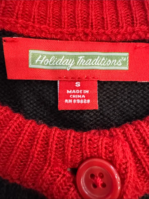 Holiday Novelty Cardigan Sweater - size small ! - Image 3