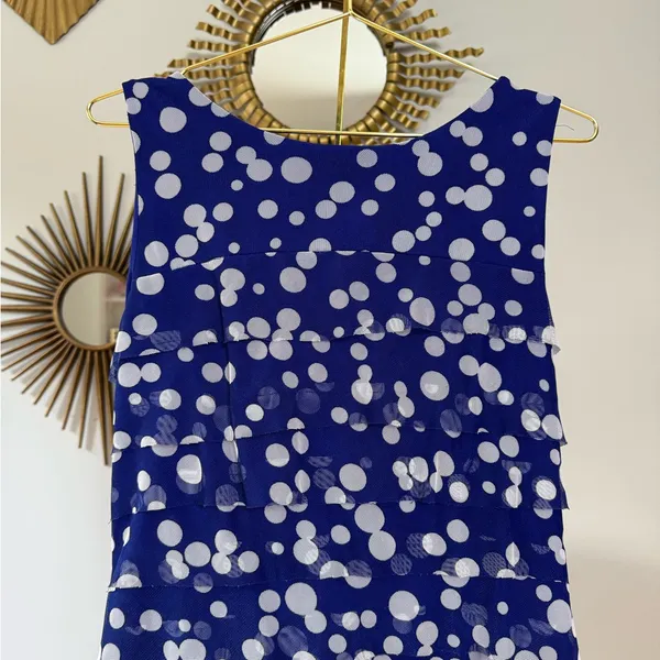 I Le New York - Blue Polka Dot Midi Dress - Image 2