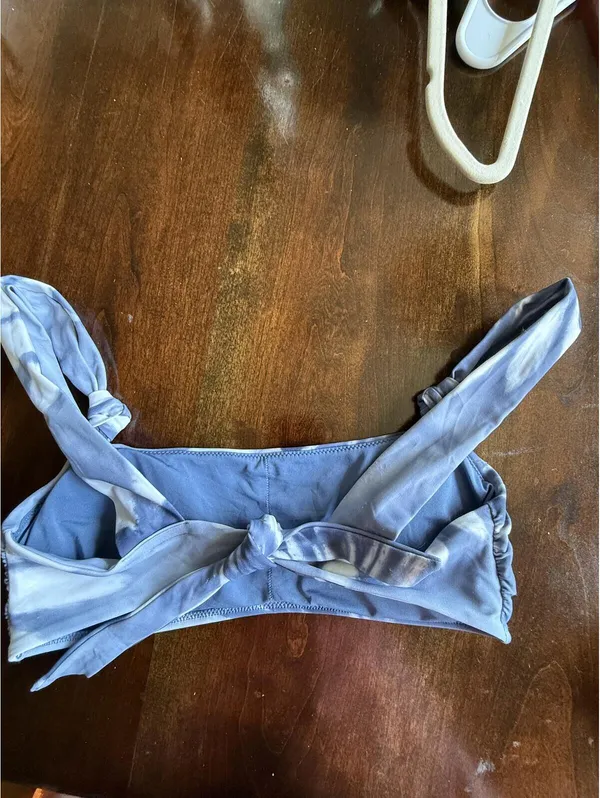 Aerie Blue Tie-Dye Bikini Top Size M - Image 2