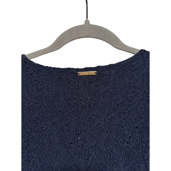 Michael Kors Navy Blue Embroidered Dress M - Image 8