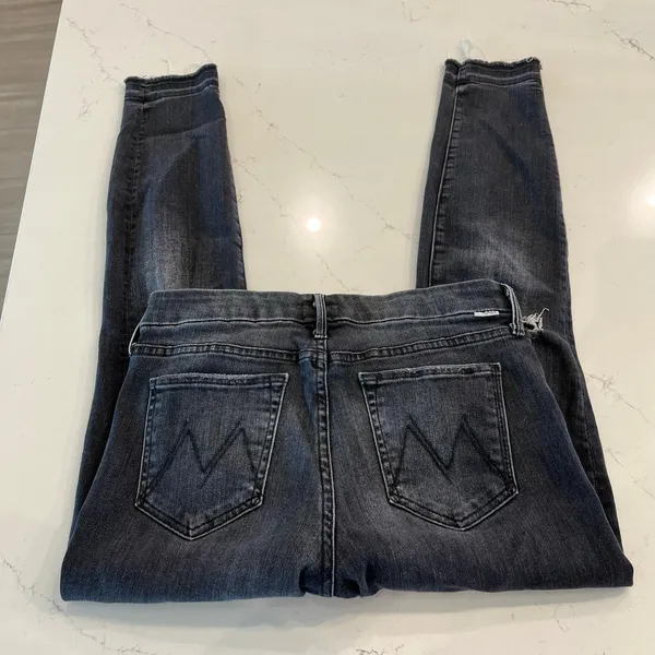 Mother Denim Undone‎ Hem Looker Ankle Jeans in Stealing Shadows size 28 - Image 6