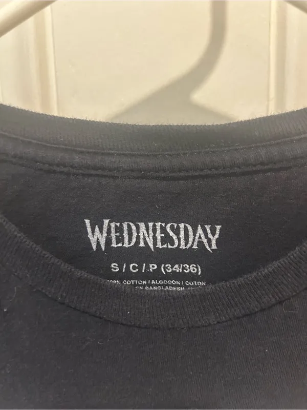 Wednesday Black Graphic Tee - Image 2