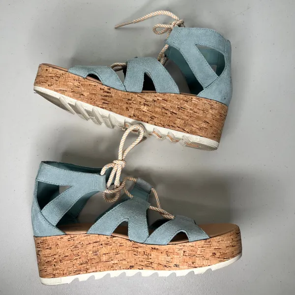 Sorel Cameron Lace Up Gladiator Flatform Size 9 - Image 7