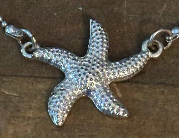 Silver tone starfish anklet - Image 4