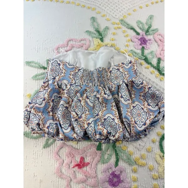 A COLLECTION ‎ White Blouse with Colorful Floral Design size m - Image 4