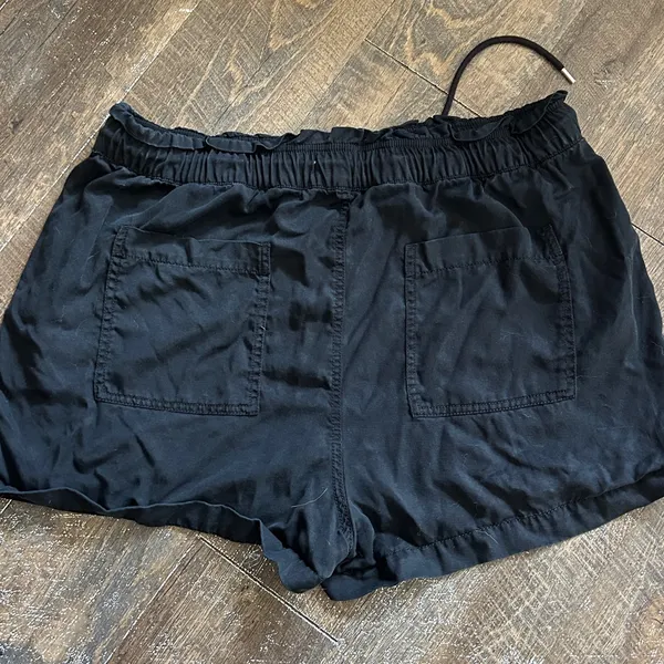 LOFT‎ Black Casual Drawstring Ruffled Cargo Casual Shorts Size XLARGE - Image 3