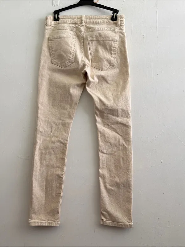 NEW Zara Cream Ankle SKINNY Jeans SIZE 4 Biho Bohemian - Image 6